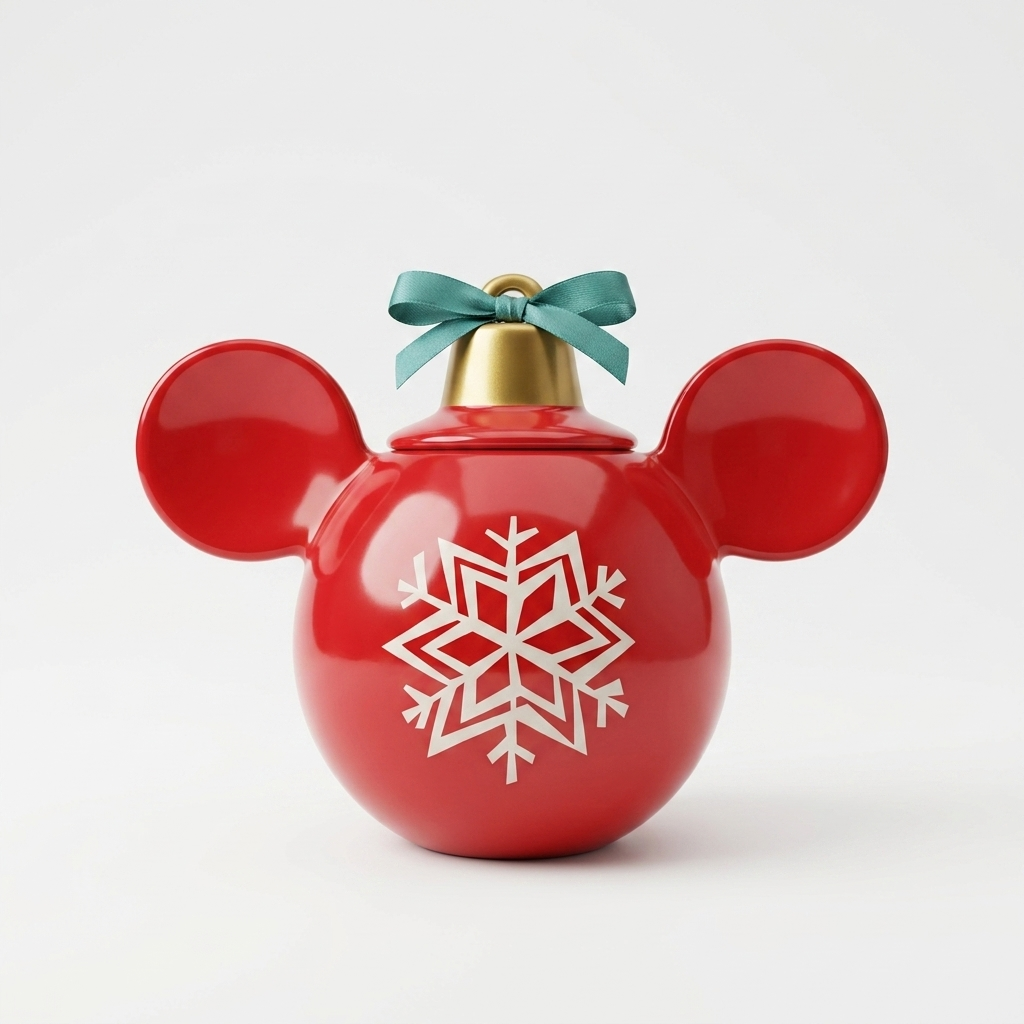 Bougie rouge de Noël Mickey – Disneyland Paris