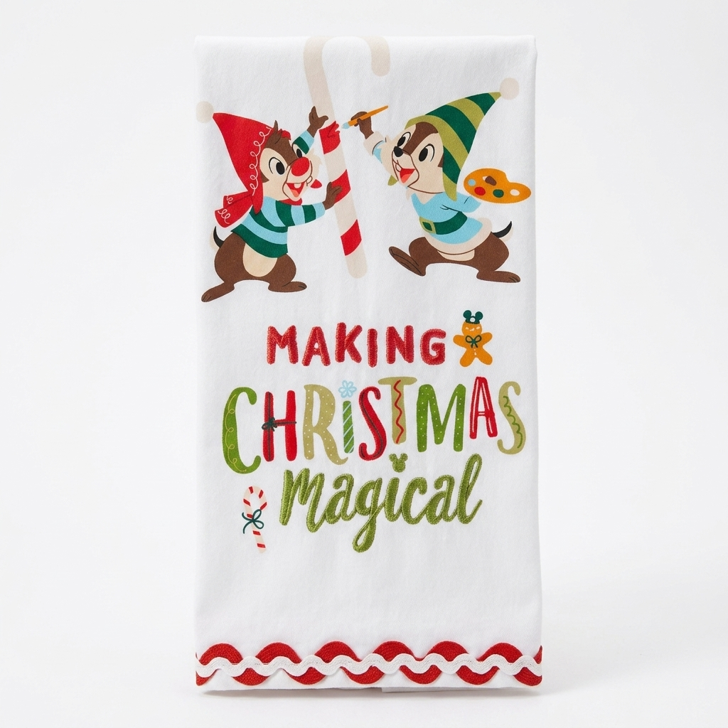 Torchon de Noël Tic et Tac – Disneyland Paris