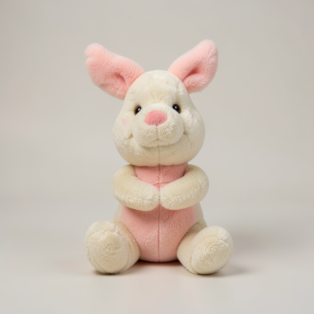 Peluche Porcinet pastel vue de face – photo studio