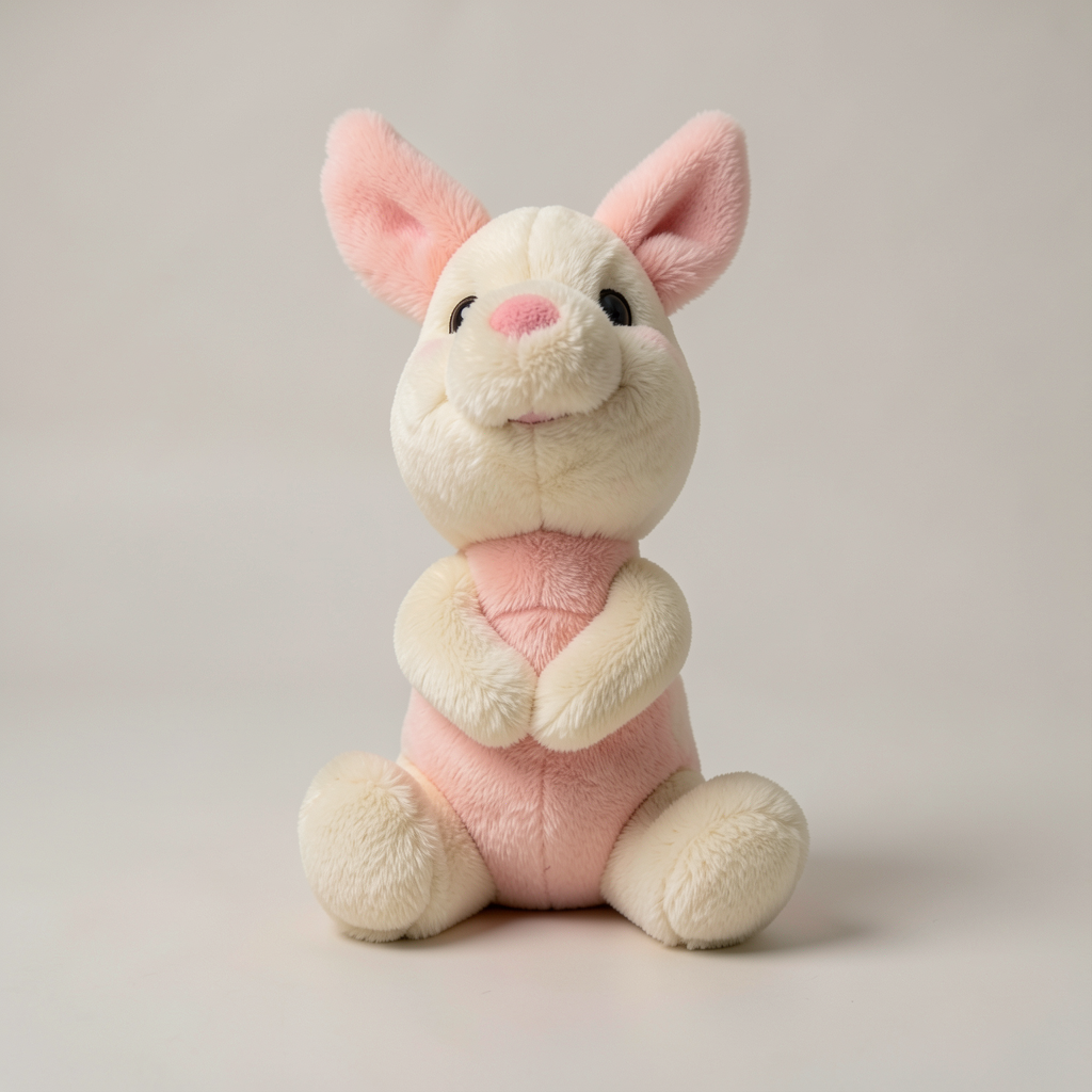 Peluche Porcinet pastel seconde vue de face – photo studio