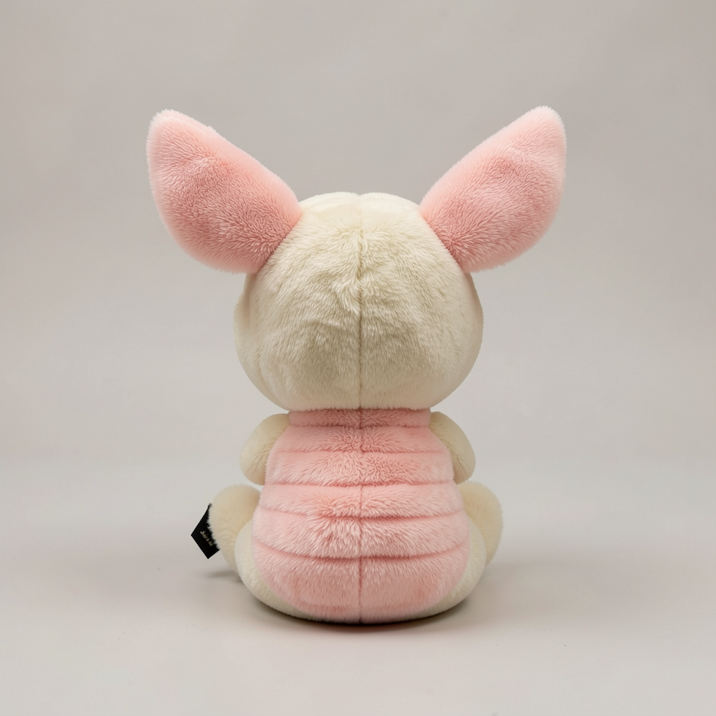 Peluche Porcinet pastel vue arrière – photo studio