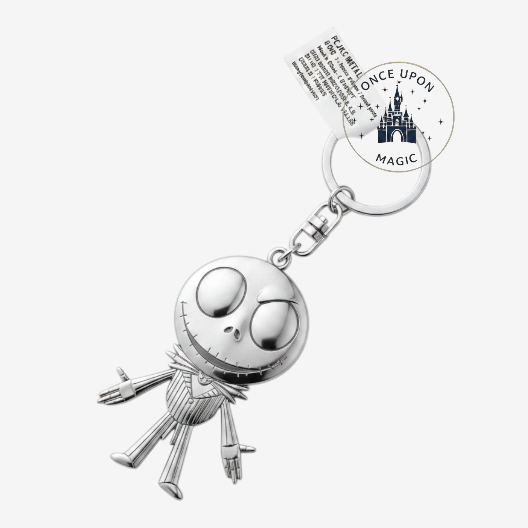 Porte-clés Jack Skellington en métal argenté – Disneyland Paris