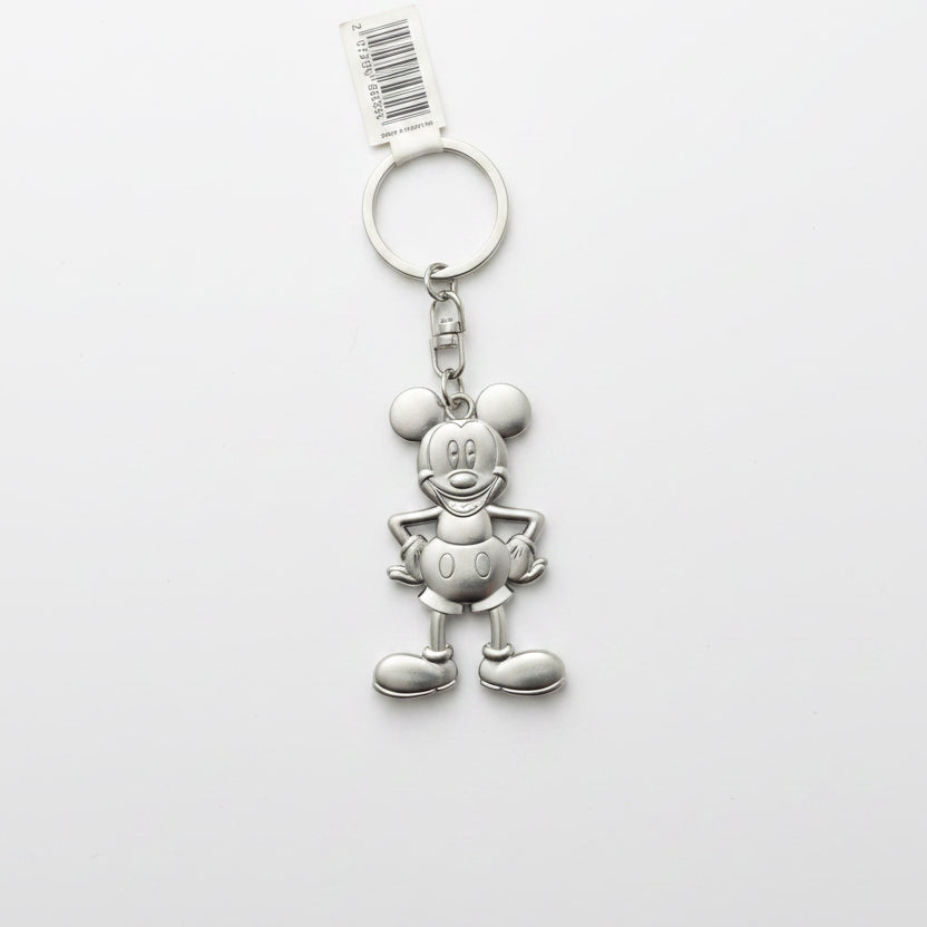 Porte-clés Mickey Mouse en métal argenté – Disneyland Paris