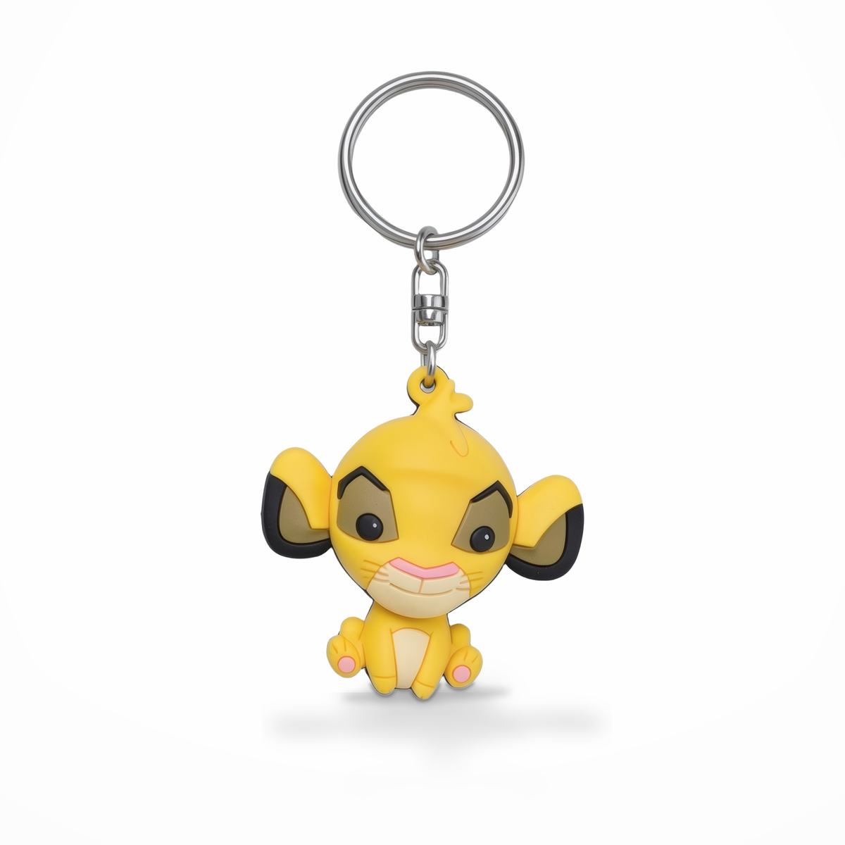 Porte-clés Simba en PVC Disney, vue de face sur fond blanc