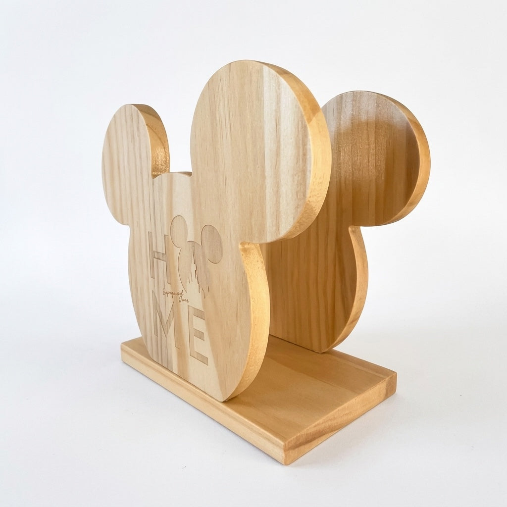 Porte-serviettes en bois Mickey Mouse Home Haven – Disneyland Paris, vue en angle