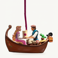 Ornement de Noël Raiponce, Flynn et Pascal en barque – Disneyland Paris – photo studio