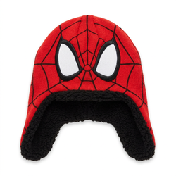 Bonnet masque Spider-Man sur fond blanc