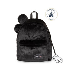 Sac à dos Mickey Disney x Eastpak noir effet peluche – vue de face