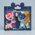 Set de 2 pins Angel et Stitch avec Scrump – Parisian Characters – photo studio