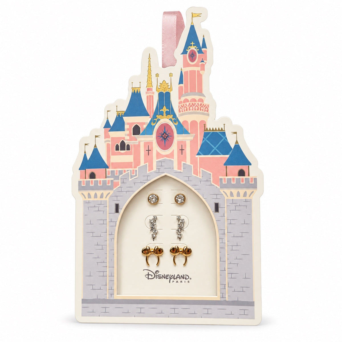 Set de 3 paires de boucles d’oreilles Château Disneyland Paris