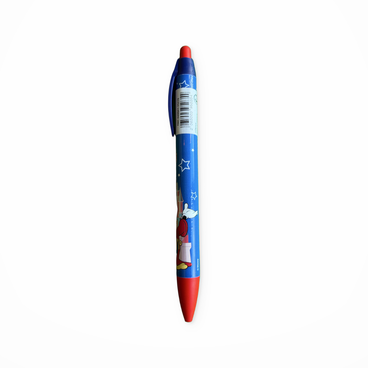 Stylo BIC WIDE Mickey Fantasia – vue du code-barres sur fond blanc