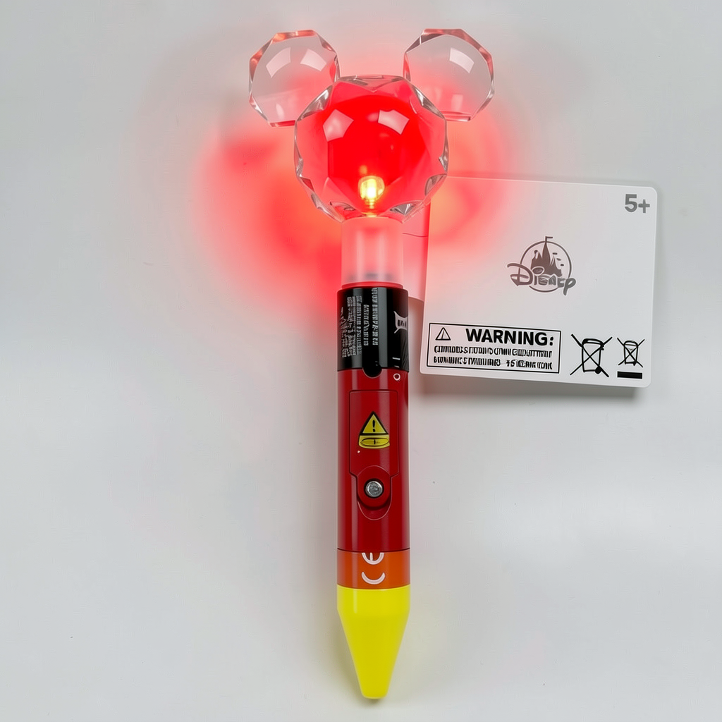 Stylo 3D Mickey éclairage rouge – photo studio