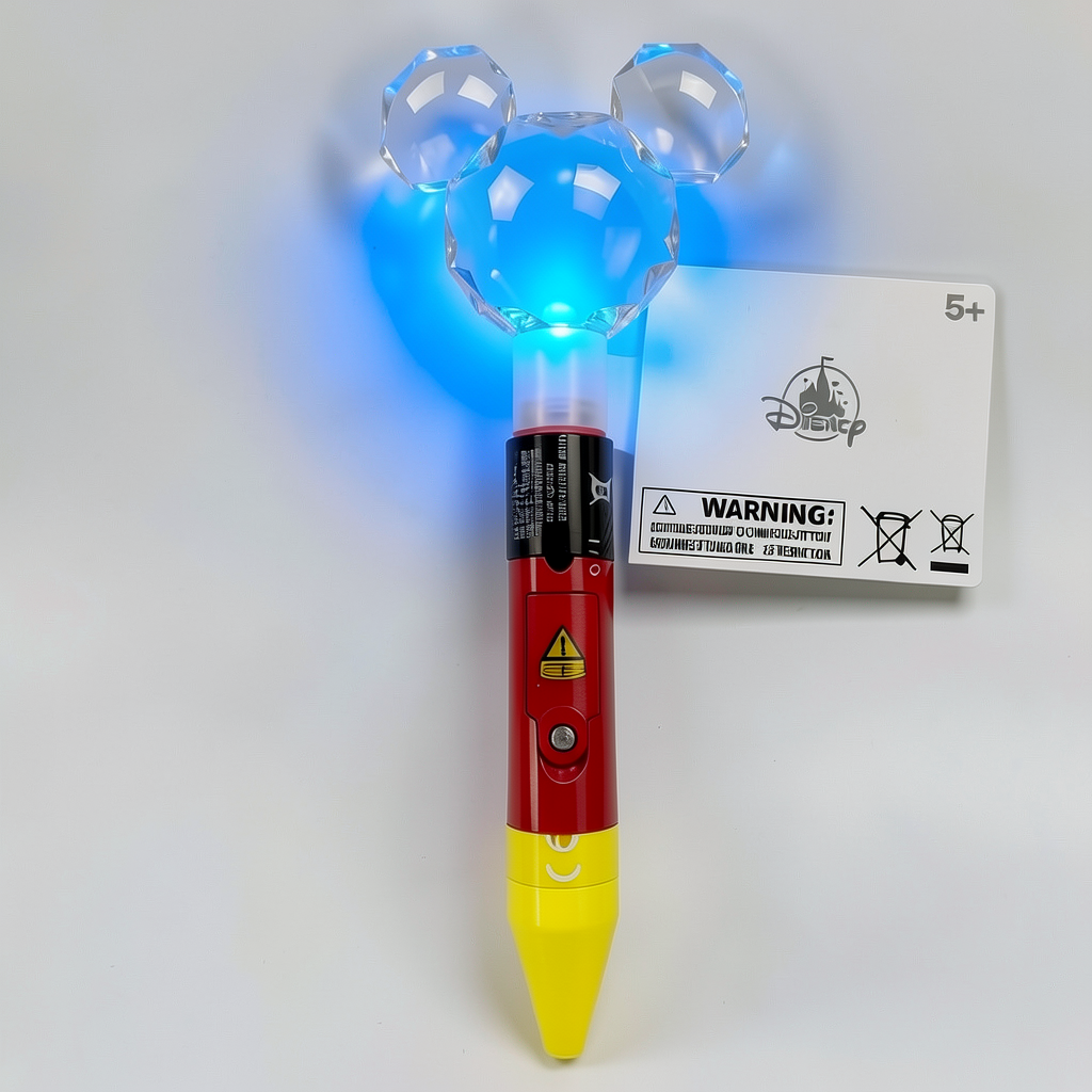 Stylo 3D Mickey éclairage bleu – photo studio