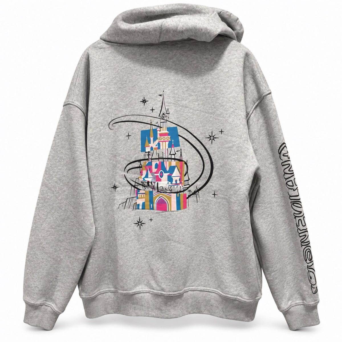 Sweat à capuche gris Sketch Collection avec Château de la Belle au Bois Dormant – Disneyland Paris