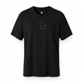 T-shirt noir Disneyland Paris logo ton sur ton - face