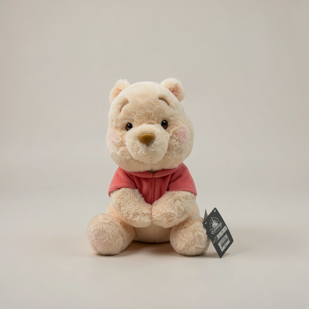 Peluche Winnie pastel vue de face – photo studio